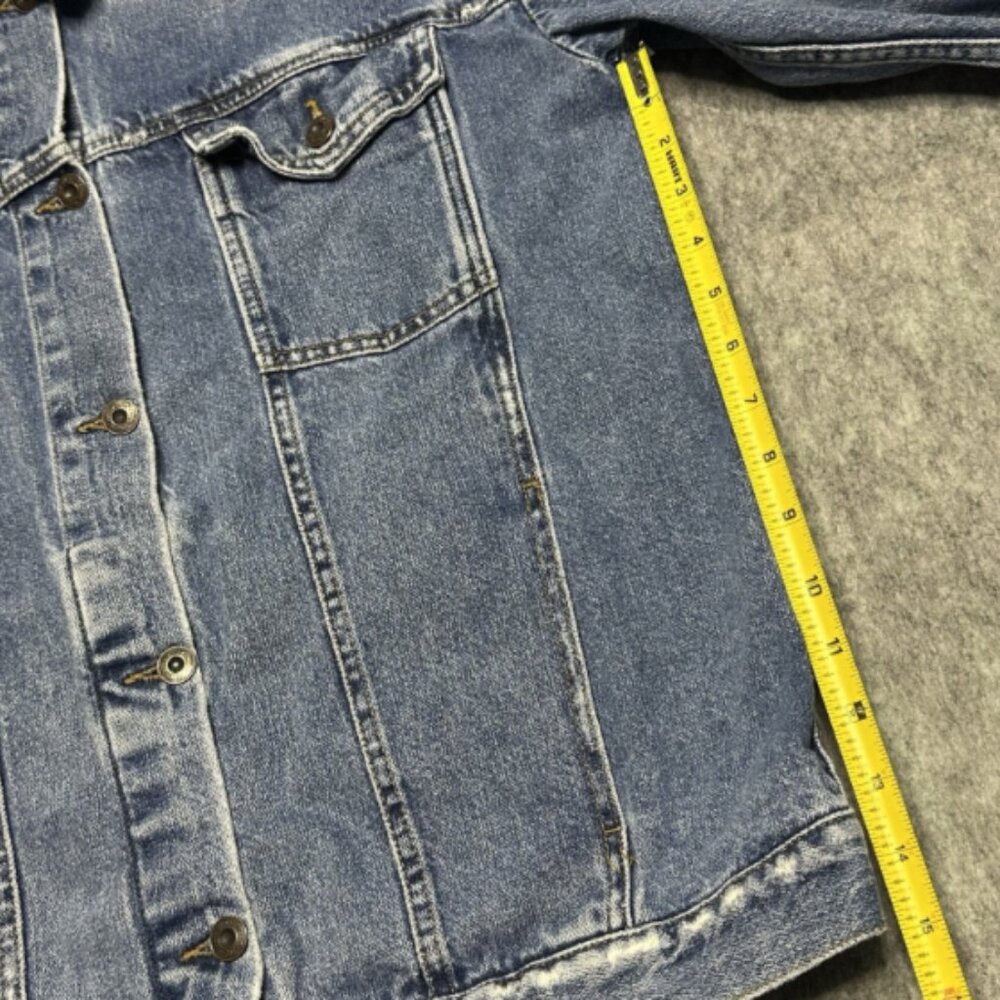 Free People We the Free Women’s Denim Jacket Indigo Blue 100% COTTON - Size M - Picture 12 of 14